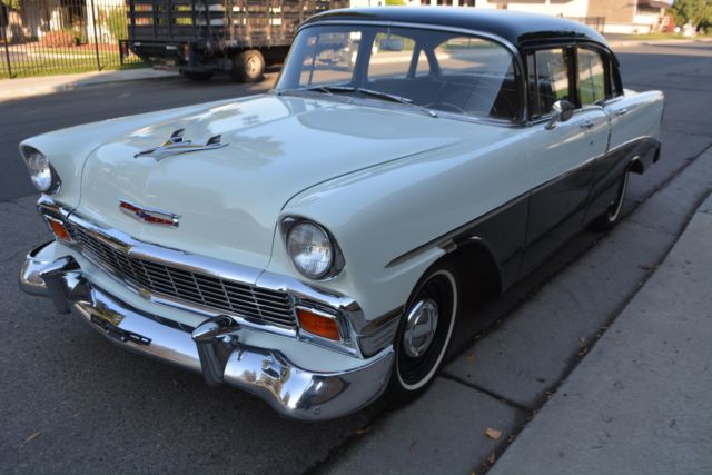 1956 Chevrolet 210 Deluxe 66,004 Miles Black and White Sedan 235 CID I-6 Manual 1956 Chevrolet Bel Air/150/210 Deluxe