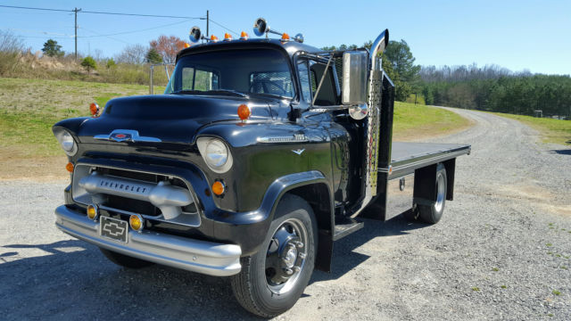 1956 Chevrolet 5600 COE Snub Nose Cab Over Car Hauler Flat Bed 2 Ton Truck 1956 Chevrolet C 5600