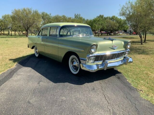 1956 Chevrolet Bel Air/150/210 Correct 265, Crocus Yellow over Laurel Green - photo 7