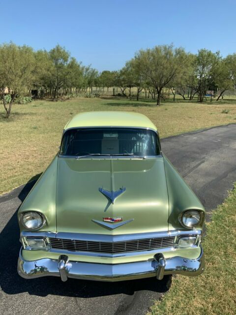 1956 Chevrolet Bel Air/150/210 Correct 265, Crocus Yellow over Laurel Green - photo 9