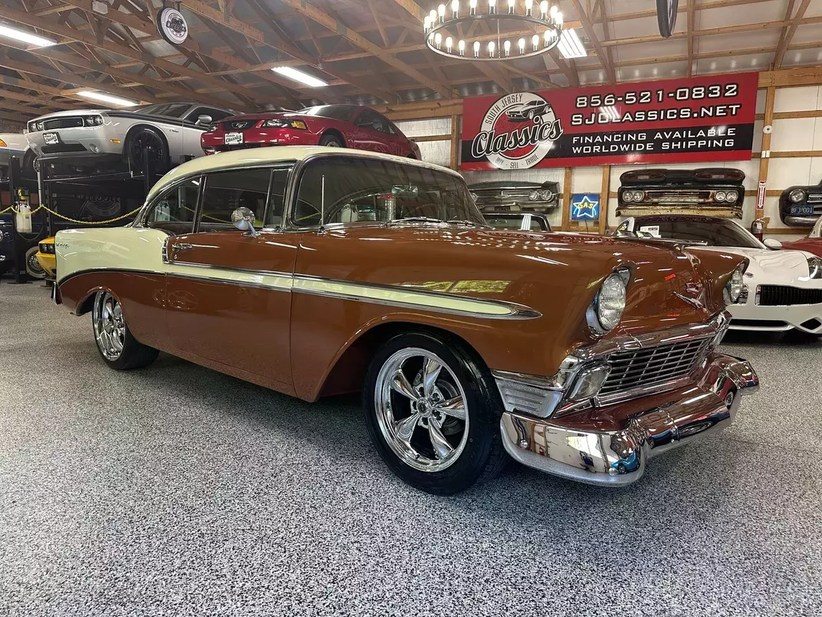 1956 Chevrolet Bel Air Resto-Mod 327 4-spd Disc Brakes Lowered Sierra Gold! 1956 Chevrolet Bel Air Resto-Mod 327 4-spd Disc Brakes Lowered Sierra Gold!