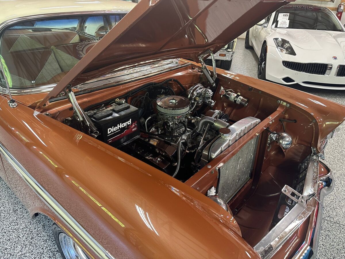 1956 Chevrolet Bel Air Resto-Mod 327 4-spd Disc Brakes Lowered Sierra Gold! - photo 10