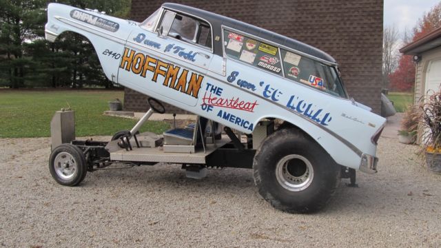 1956 Chevrolet Nomad Drag Car - Gasser Pro Street Race Rod Rat Bel Cuda Charger 1956 Chevrolet Nomad