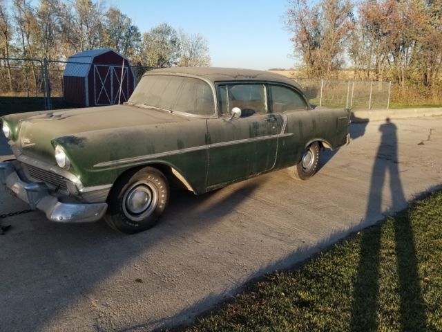 1956 chevy 150 barn find bel air 1957 1955 2 door post gasser sbc cool patina 1956 Chevrolet Bel Air/150/210 150