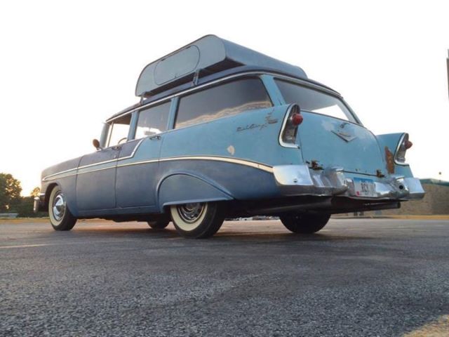 1956 Chevy 9-Passenger Bel Air Wagon Rat Hot Rod Patina Barn Find Cruiser 19560000 Chevrolet Bel Air/150/210 Bel Air Beaumont