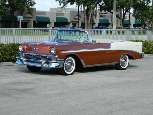 1956 CHEVY BEL AIR CONVERTIBLE WITH A 265 V8 3 ON THE TREE SIERRA GOLD POLY 1956 Chevrolet Bel Air/150/210