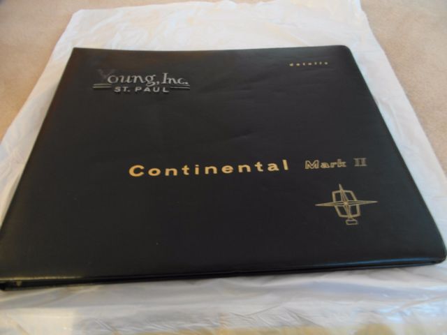 1956 Continental Mark ii Literature / Book Collection 1956 Lincoln Continental