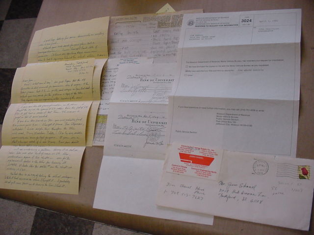 1956 Chevrolet Corvette paperwork