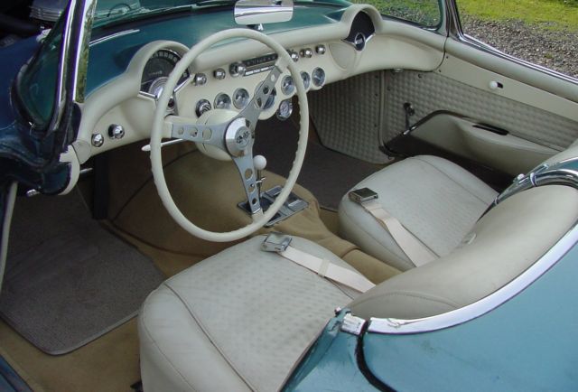 1956 Chevrolet Corvette Blue with Ivory Coves & Beige Int. - photo 10