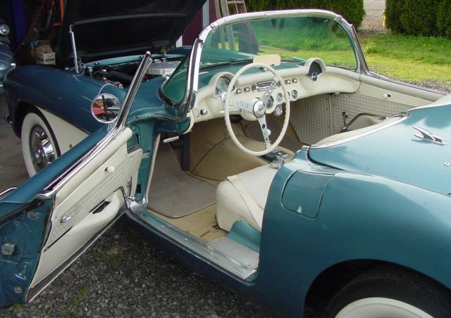 1956 Chevrolet Corvette Blue with Ivory Coves & Beige Int. - photo 12