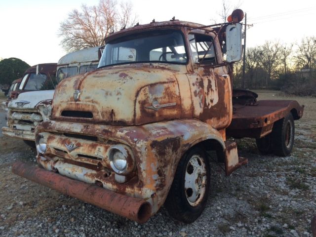 1956 ford cabover coe cab over rat rod patina car hauler snub nose project ls1 1956 Ford Other