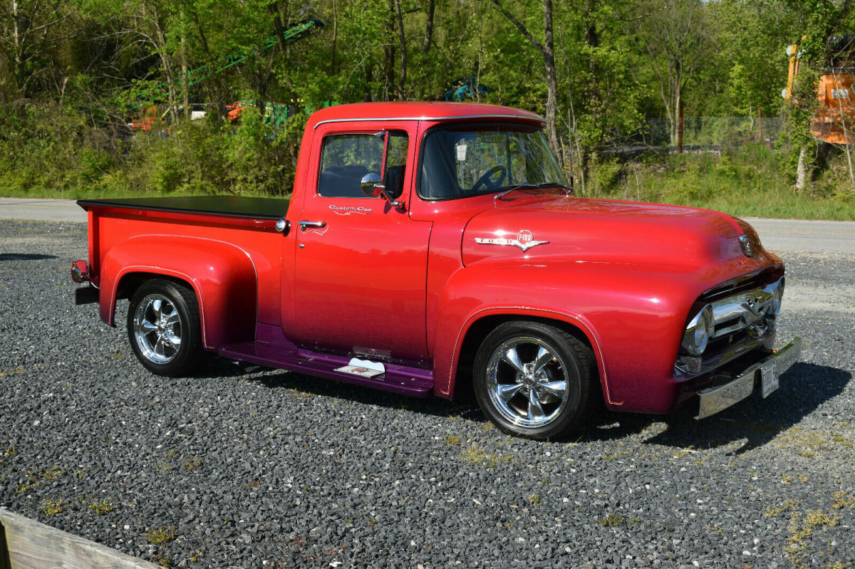 1956 FORD F-100 STREET ROD; ALL FORD POWER, 390 C.I., C-4, 9" BEAUTIFUL (video) 1956 Ford F-100 HOT ROD STREET ROD CUSTOM
