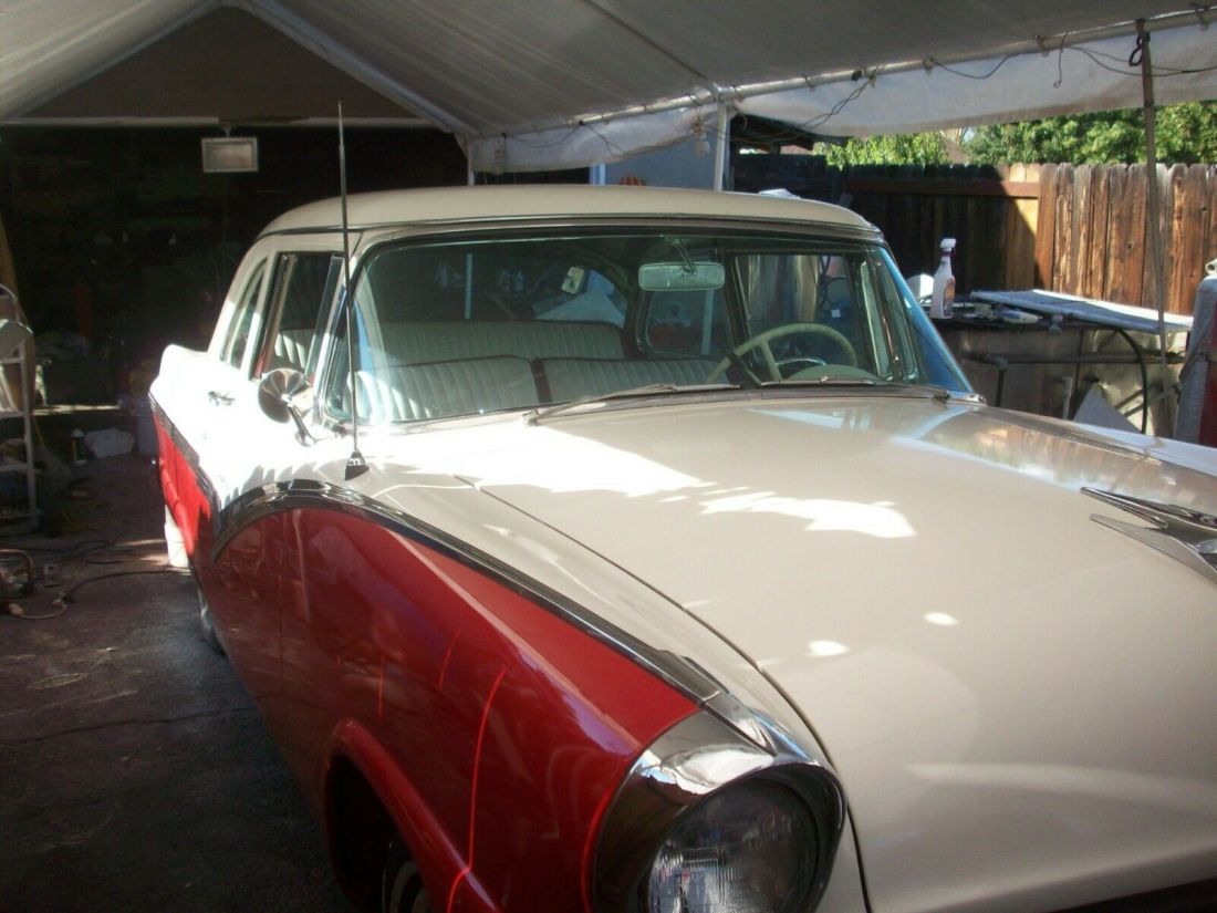 1956 ford fairlane red and white was green Calif, car 1956 Ford Fairlane base