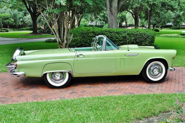 1956 Ford Thunderbird Convertible 312 V8 PS PB Rare Sage Green - photo 12