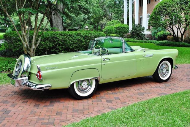 1956 Ford Thunderbird Convertible 312 V8 PS PB Rare Sage Green 1 of 625! - photo 13