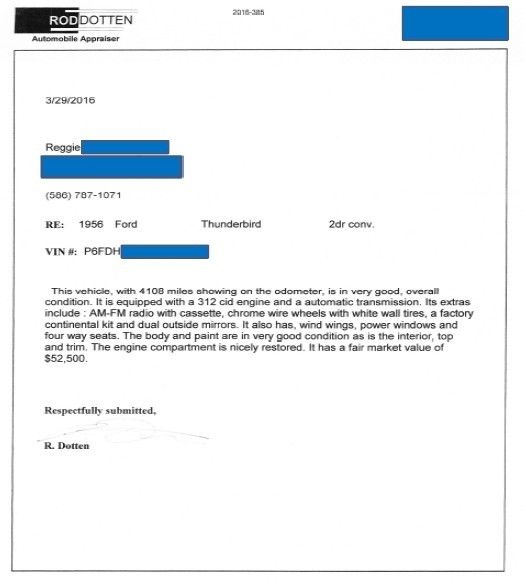 1956 Ford Thunderbird 2 Door Convertible with Soft Top (no hardtop) - photo 2