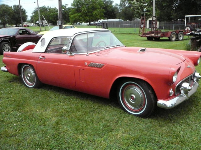 1956 FORD THUNDERBIRD FIESTA RED/COLONIAL WHITE 312 V8 FORDOMATIC NICE CAR ! 1956 Ford Thunderbird