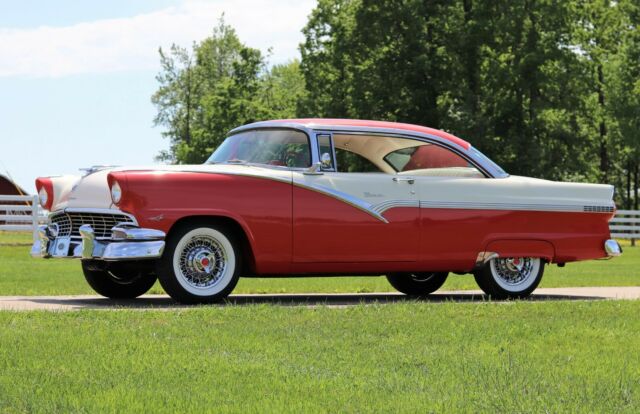 1956 Ford Victoria - Fiesta Red and Colonial White 1956 Ford Crown Victoria