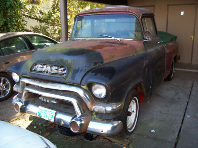1956 gmc shortbed deluxe big window project like apache factory V/8 4sp 1956 Chevrolet Other Pickups