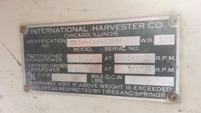 1956 International Harvester S120 4X4 S120 - photo 5
