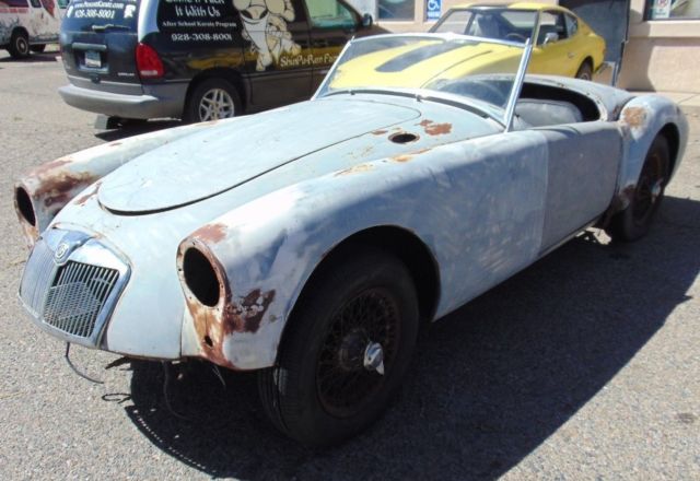 1956 MGA Wire Wheel 1500 Roadster-Solid Rustfree Mostly There Project-Disc Brake 1956 MG MGA