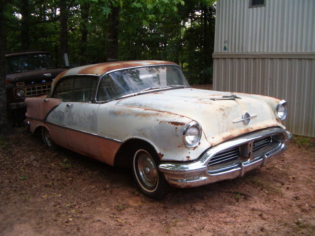 1956 OLDSMOBILE HOLIDAY 88 HARDTOP*ROCKET V-8*FACTORY PINK & WHITE* 1956 Oldsmobile Eighty-Eight Holiday 88