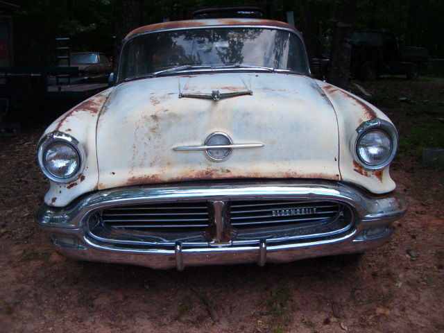 1956 OLDSMOBILE HOLIDAY 88 HARDTOP*ROCKET V-8*FACTORY PINK & WHITE*NO RESERVE 1956 Oldsmobile Eighty-Eight Holiday 88