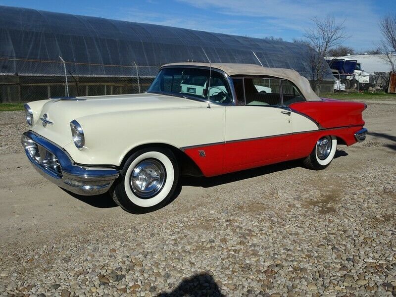 1956 OLDSMOBILE SUPER 88 CONVERTIBLE PROJECT- RUNS, ORIGINAL LEATHER. 1956 Oldsmobile Eighty-Eight CONVERTIBLE