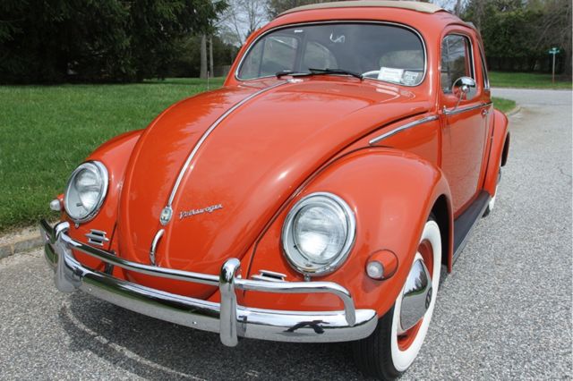 1956 Volkswagen Beetle-New Type 1 Oval-Window Open-Roof Sedan - photo 11