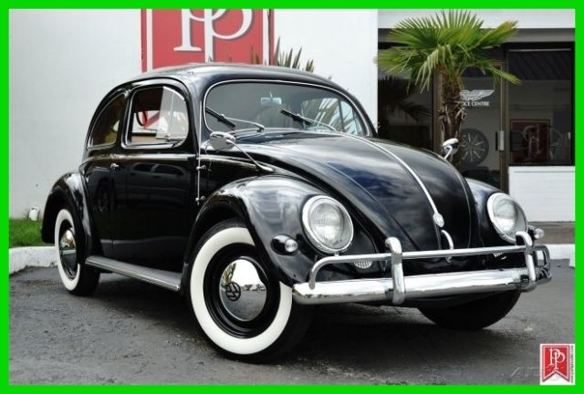 1956 Volkswagen 'Oval Window' Beetle 2-Door, Black with Red Interior, 55,812 m 1956 Volkswagen Beetle - Classic