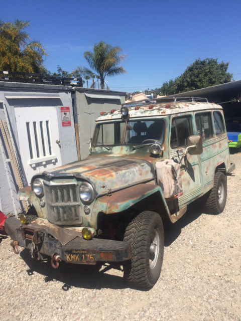 1956 WILLYS OVERLAND WAGON v8 283 4 speed Muncie 4x4 WINCH jeep CJ 1956 Willys WAGON