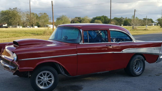 1957 57 Chevy 2 door Post Sedan Bel Air Gasser Race car old drag car Hot Rod 1957 Chevrolet Bel Air/150/210 2 Door Post