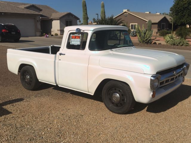 1957 57 Ford f series custom f100 f150 f250 f350 short bed shortbed fridge pearl 1957 Ford F-100
