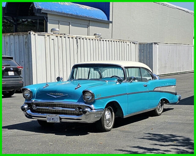 1957 BEL AIR 2-DOOR HARDTOP SOLID CALIFORNIA CAR OLDER RESTO CONTINENTAL KIT 1957 Chevrolet Bel Air/150/210