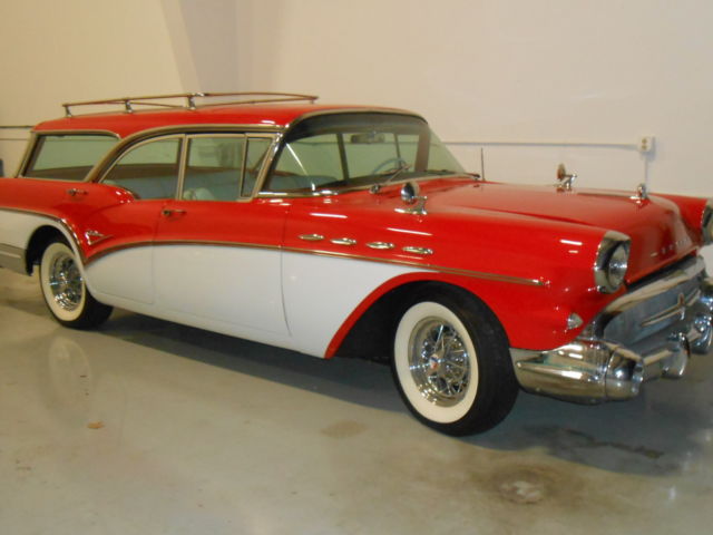 1957 BUICK CABALLERO ESTATE WAGON ,VERY RARE AND BEAUTIFUL ,OLDER RESTORATION 1957 Buick Other RED AND WHITE