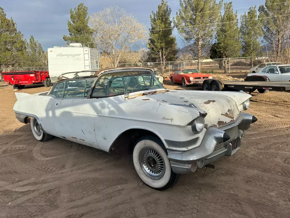 1957 CADILLAC ELDORADO BIARRITZ CONVERTIBLE PROJECT WEST TEXAS BARN FIND 1957 Cadillac Eldorado Biarritz