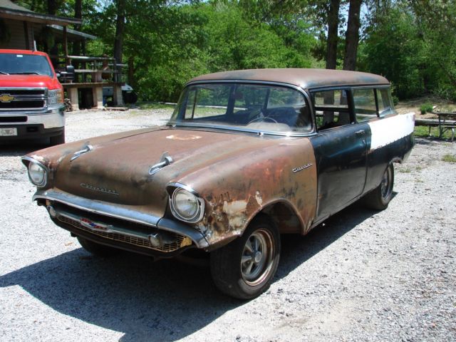 1957 Chevrolet 150 2 door Handyman wagon barn find survivor Hot Rod project 1957 Chevrolet Bel Air/150/210