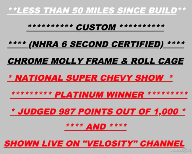 1957 Chevrolet Bel Air/150/210 STREET LEGAL / Chrome Malloy Chassis / Brodix 434 - photo 3
