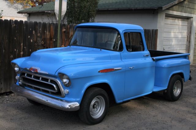 1957 Chevrolet 3100 Pickup, 1/2-ton, step side short bed. Blue exterior. 1957 Chevrolet Other Pickups