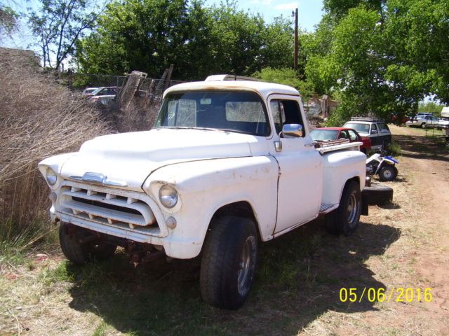1957 Chevrolet 3100 Pickup Apache 4x4 350 4 Speed Short Bed Stepside 1957 Chevrolet Other Pickups 3100