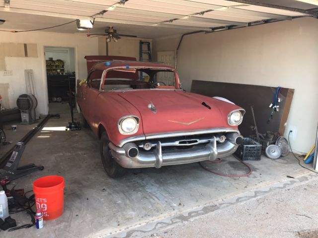 1957 Chevrolet Bel Air 2 door no post (Matador Red Indiana Ivory) 1957 Chevrolet Bel Air/150/210 Bel AIr