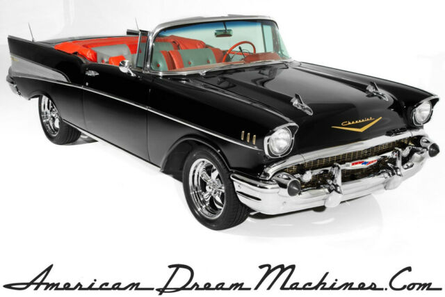 1957 Chevrolet Bel Air Black/Red, 350 Auto, New Chrome Automatic Convertible 1957 Chevrolet Bel Air/150/210 Black/Red, 350 Auto, New Chrome