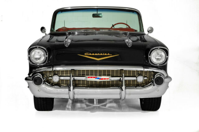 1957 Chevrolet Bel Air/150/210 Black/Red, 350 Auto, New Chrome - photo 3