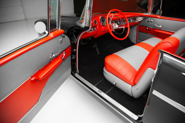 1957 Chevrolet Bel Air/150/210 Black/Red, 350 Auto, New Chrome - photo 9