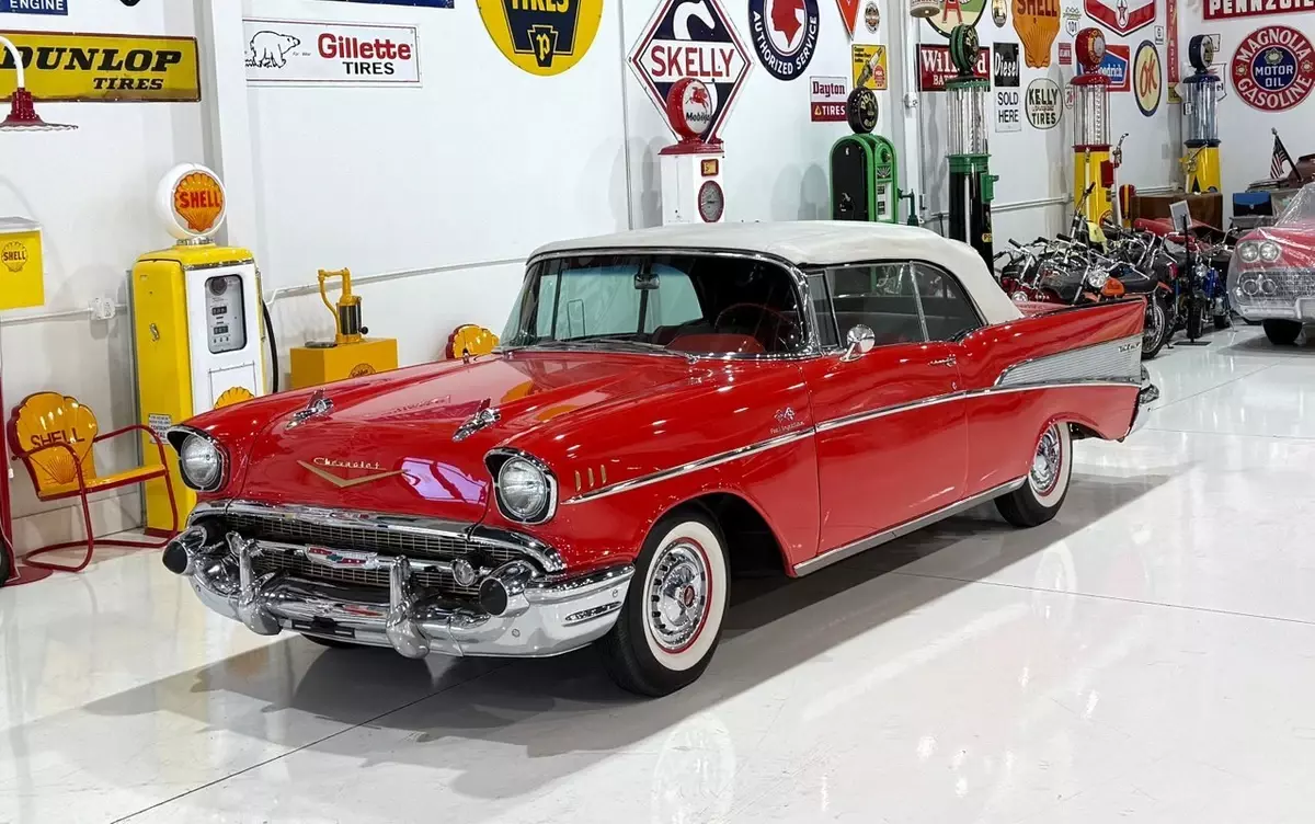 1957 Chevrolet Bel Air Conv, Factory FI 283/283 HP, 3 Spd, Restored 1957 Chevrolet Bel Air Conv