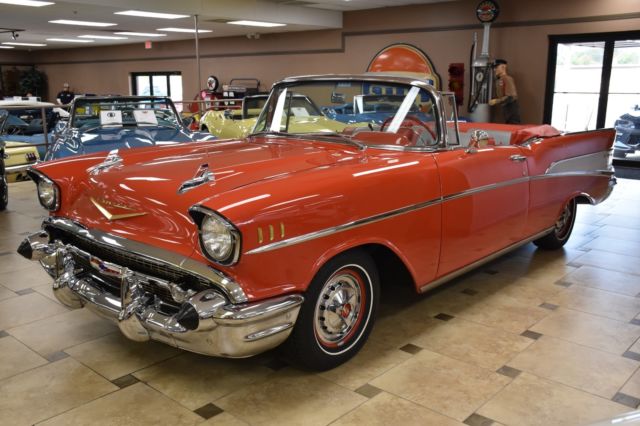 1957 Chevrolet Bel Air Convertible 283CI Auto 0 Matador Red Convertible Automat 1957 Chevrolet Bel Air/150/210 Convertible 283CI Auto