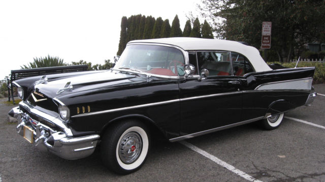 1957 Chevrolet Bel Air Convertible Black on Red/Silver (loaded with options) 1957 Chevrolet Bel Air/150/210 Bel Air