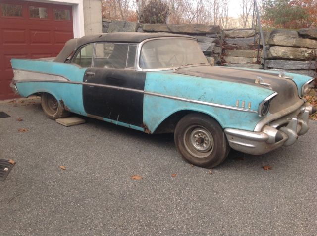 1957 Chevrolet Bel Air convertible rare roadster dual antenna power top 150 V8 1957 Chevrolet Bel Air/150/210 Bel Air