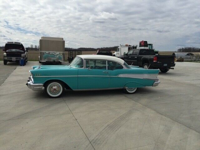 1957 Chevrolet Bel Air Frame off Rotisserie Gold 1957 Chevrolet Bel Air/150/210 White