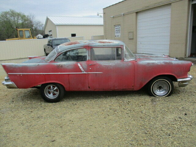 1957 CHEVROLET Bel Air RAT ROD COUPE 2402 283 V8 3 speed TRANS PROJECT chevy 57 1957 Chevrolet Bel Air/150/210